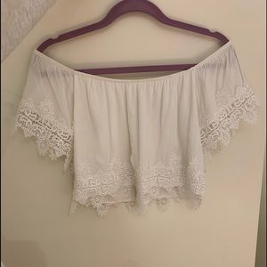 off the shoulder crop top